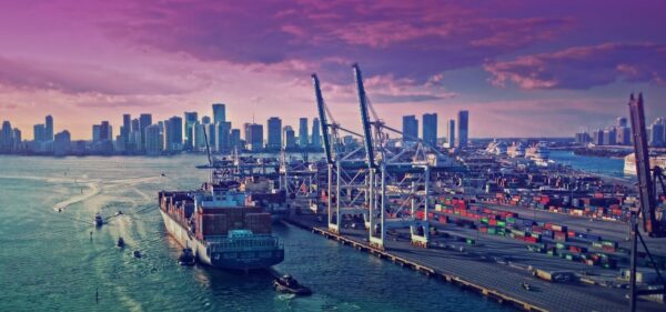 Harbor and logistics area