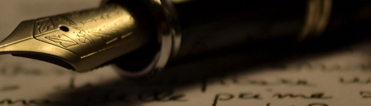 Legal notice document and fountain pen